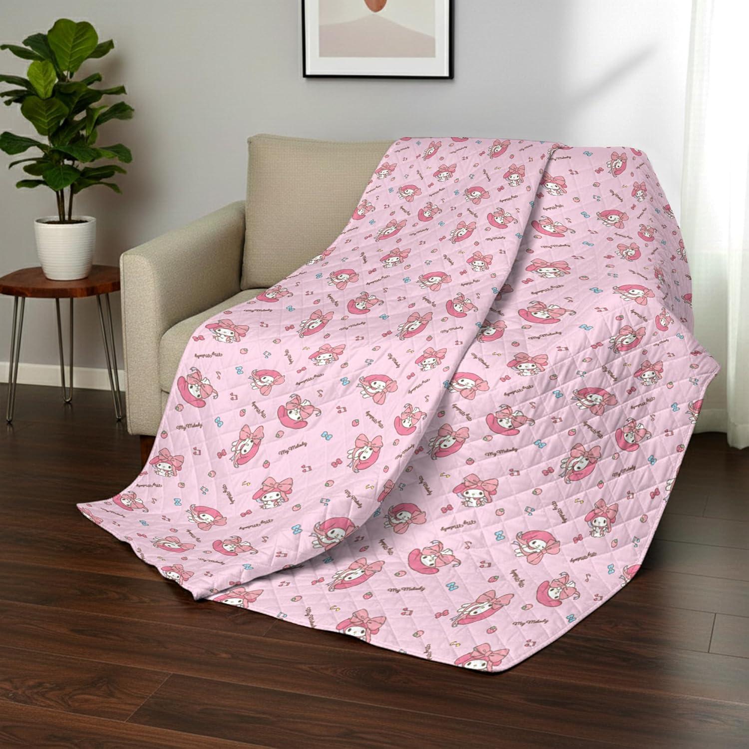 imageNorthwest Bluey Goofing Around Quilted Throw Blanket Official Cartoon Throw Blanket Featuring Bluey for Adults Boys Girls Bed Couch or Playroom 60 x 80 InchesStripes