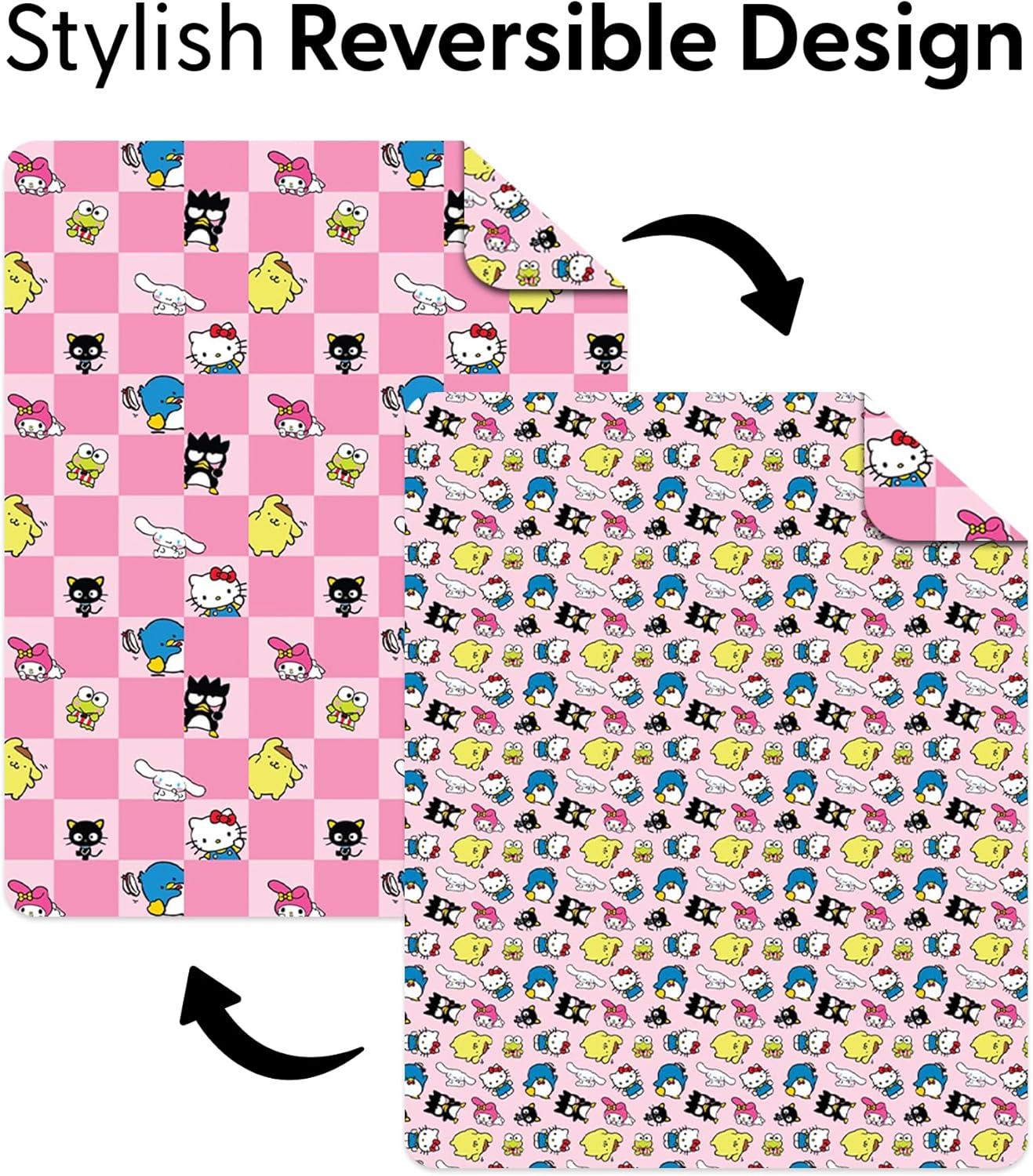 imageNorthwest Bluey Goofing Around Quilted Throw Blanket Official Cartoon Throw Blanket Featuring Bluey for Adults Boys Girls Bed Couch or Playroom 60 x 80 InchesHello Kitty Friends