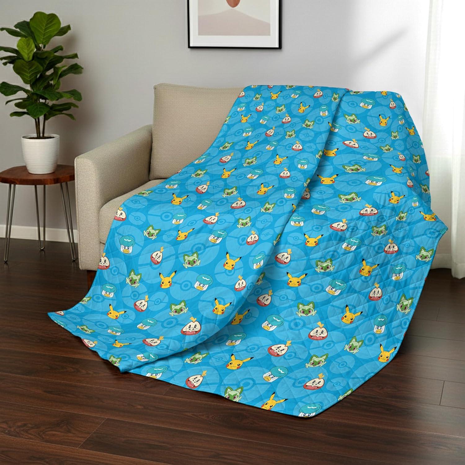 imageNorthwest Bluey Goofing Around Quilted Throw Blanket Official Cartoon Throw Blanket Featuring Bluey for Adults Boys Girls Bed Couch or Playroom 60 x 80 InchesPower Squares