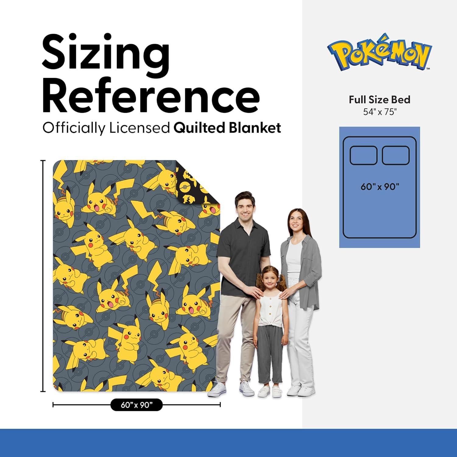 imageNorthwest Bluey Goofing Around Quilted Throw Blanket Official Cartoon Throw Blanket Featuring Bluey for Adults Boys Girls Bed Couch or Playroom 60 x 80 InchesPikachu Poke Ball