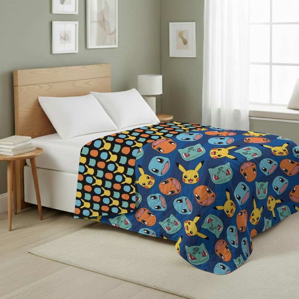 imageNorthwest Bluey Goofing Around Quilted Throw Blanket Official Cartoon Throw Blanket Featuring Bluey for Adults Boys Girls Bed Couch or Playroom 60 x 80 InchesStriped Favorites