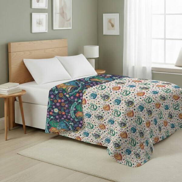 imageNorthwest Bluey Goofing Around Quilted Throw Blanket Official Cartoon Throw Blanket Featuring Bluey for Adults Boys Girls Bed Couch or Playroom 60 x 80 InchesHarry Potter Botanical Crests