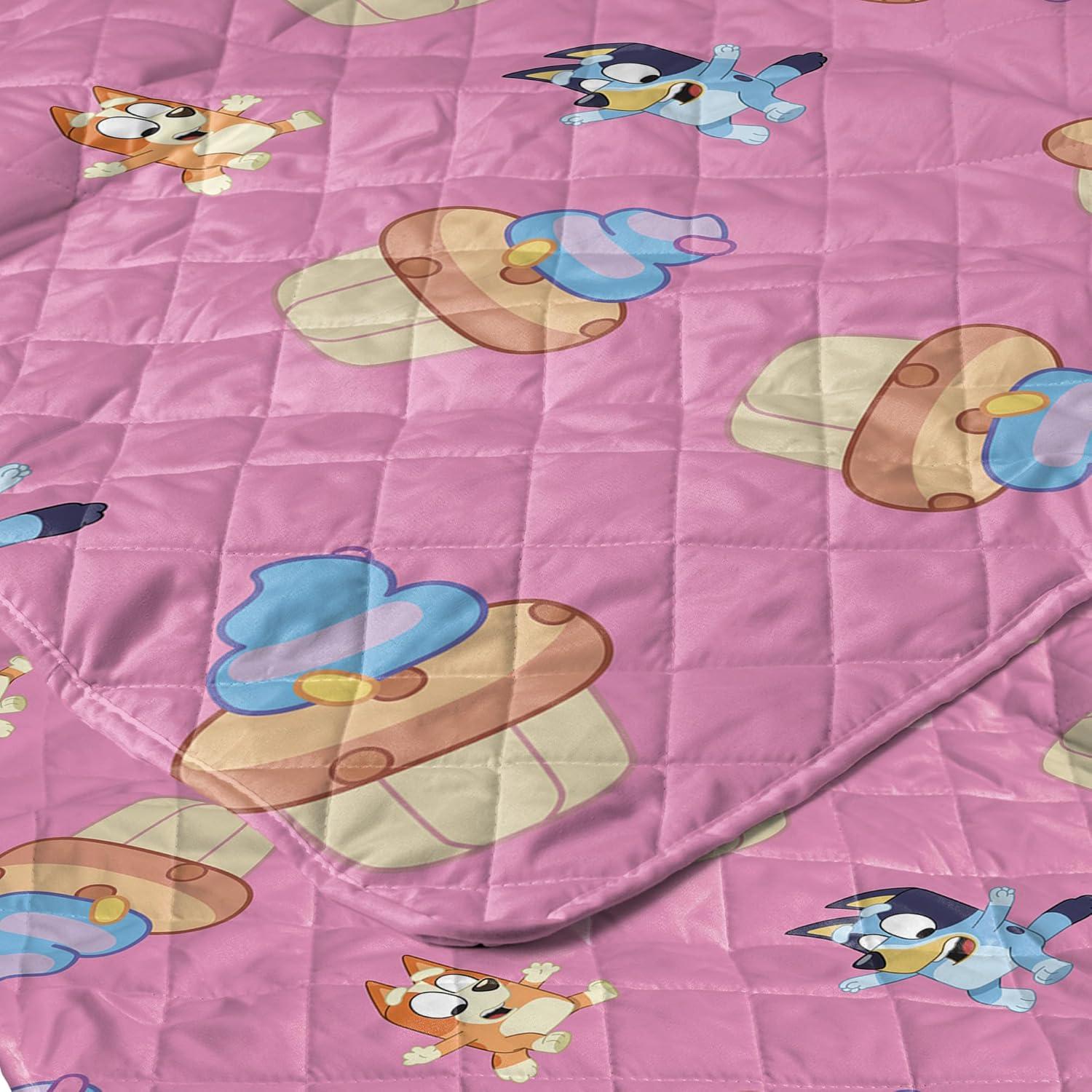 imageNorthwest Bluey Goofing Around Quilted Throw Blanket Official Cartoon Throw Blanket Featuring Bluey for Adults Boys Girls Bed Couch or Playroom 60 x 80 InchesCupcake Stars