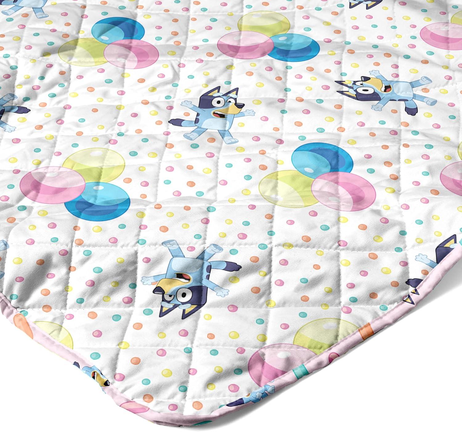 imageNorthwest Bluey Goofing Around Quilted Throw Blanket Official Cartoon Throw Blanket Featuring Bluey for Adults Boys Girls Bed Couch or Playroom 60 x 80 InchesBalloon Celebration