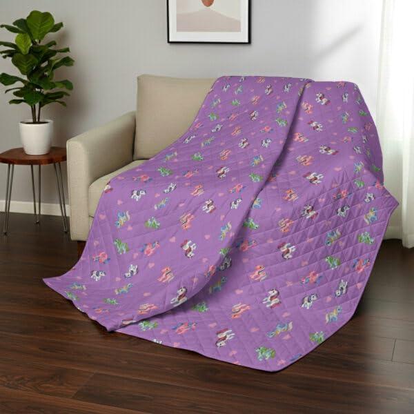 imageNorthwest Bluey Goofing Around Quilted Throw Blanket Official Cartoon Throw Blanket Featuring Bluey for Adults Boys Girls Bed Couch or Playroom 60 x 80 InchesVintage Pony Party