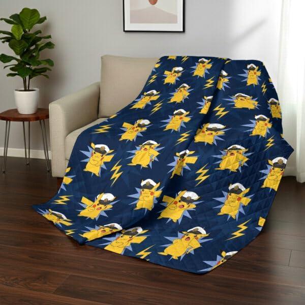 imageNorthwest Bluey Goofing Around Quilted Throw Blanket Official Cartoon Throw Blanket Featuring Bluey for Adults Boys Girls Bed Couch or Playroom 60 x 80 InchesElectric Captain