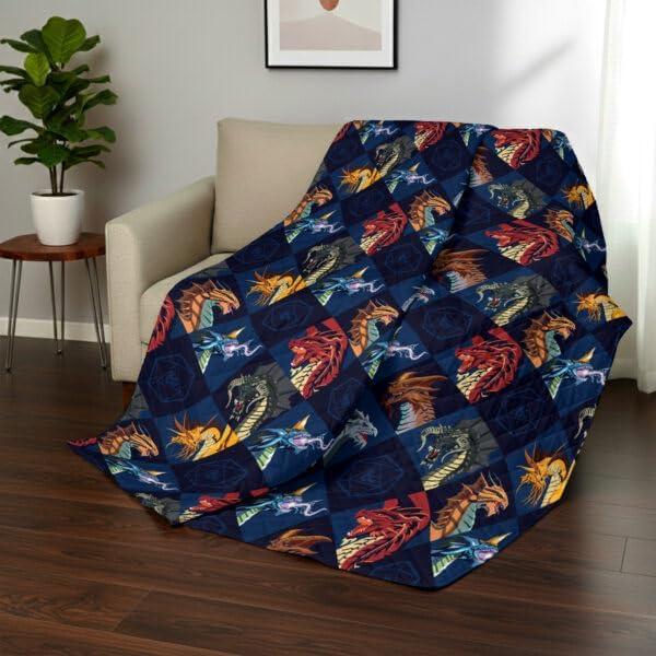 imageNorthwest Bluey Goofing Around Quilted Throw Blanket Official Cartoon Throw Blanket Featuring Bluey for Adults Boys Girls Bed Couch or Playroom 60 x 80 InchesDragons and Dive