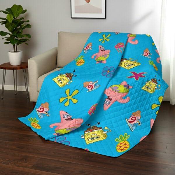 imageNorthwest Bluey Goofing Around Quilted Throw Blanket Official Cartoon Throw Blanket Featuring Bluey for Adults Boys Girls Bed Couch or Playroom 60 x 80 InchesTropical Waltz