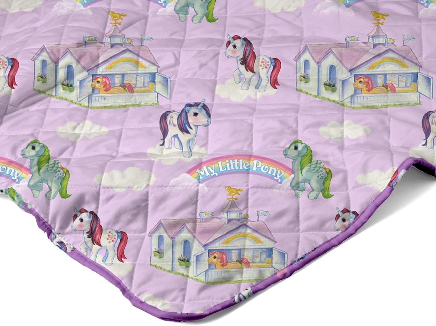 imageNorthwest Bluey Goofing Around Quilted Throw Blanket Official Cartoon Throw Blanket Featuring Bluey for Adults Boys Girls Bed Couch or Playroom 60 x 80 InchesVintage Pony Party