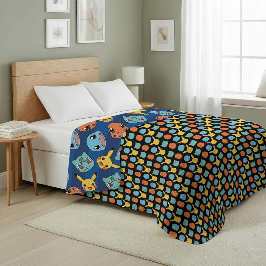 imageNorthwest Bluey Goofing Around Quilted Throw Blanket Official Cartoon Throw Blanket Featuring Bluey for Adults Boys Girls Bed Couch or Playroom 60 x 80 InchesStriped Favorites