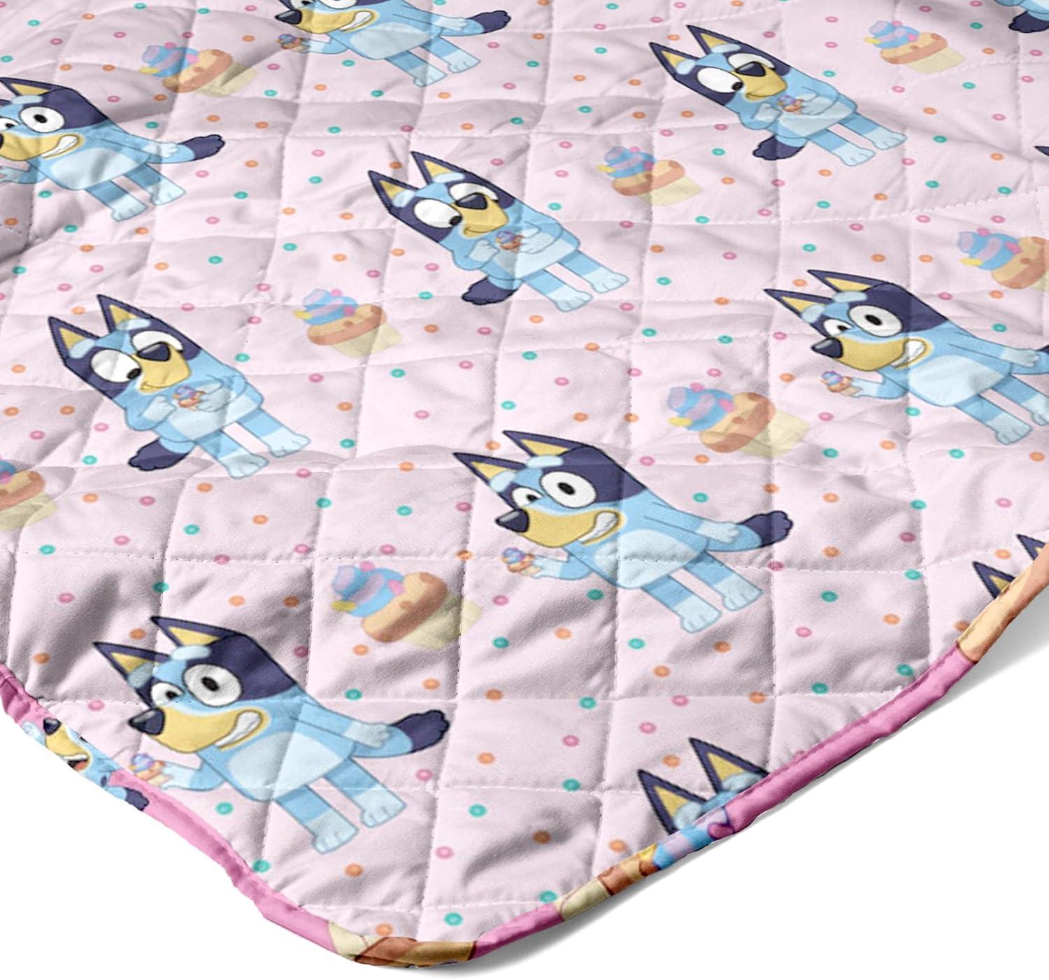 imageNorthwest Bluey Goofing Around Quilted Throw Blanket Official Cartoon Throw Blanket Featuring Bluey for Adults Boys Girls Bed Couch or Playroom 60 x 80 InchesCupcake Stars