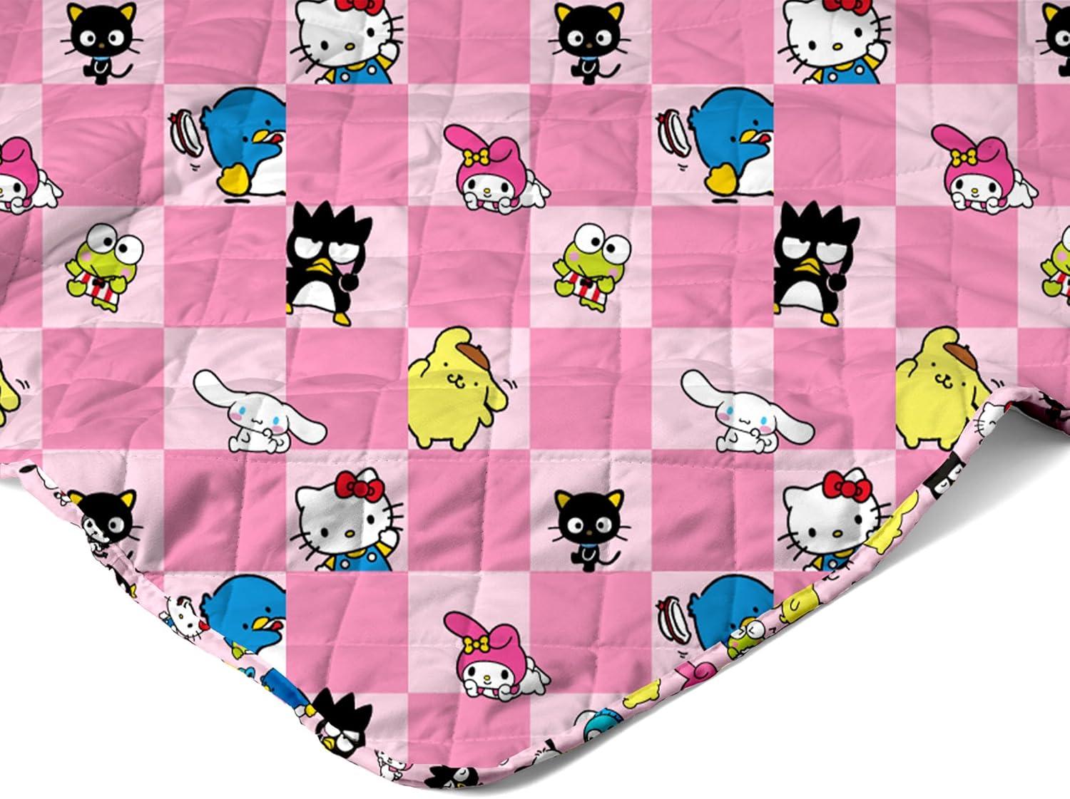 imageNorthwest Bluey Goofing Around Quilted Throw Blanket Official Cartoon Throw Blanket Featuring Bluey for Adults Boys Girls Bed Couch or Playroom 60 x 80 InchesHello Kitty Friends