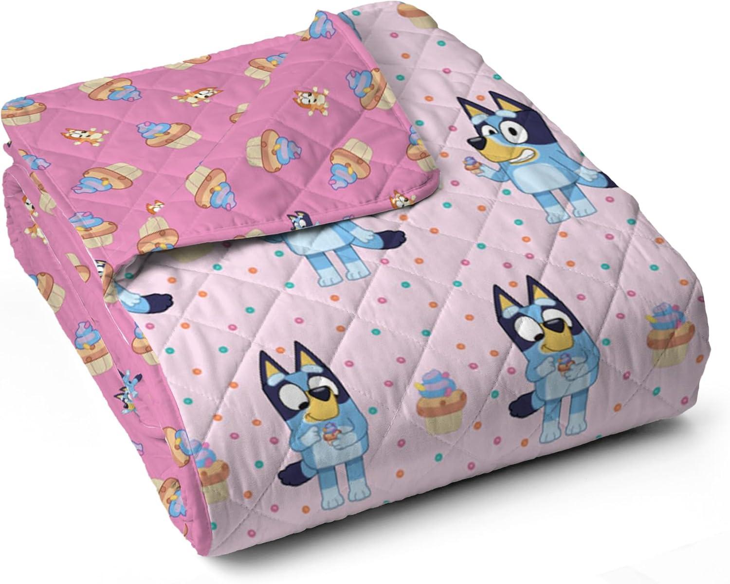imageNorthwest Bluey Goofing Around Quilted Throw Blanket Official Cartoon Throw Blanket Featuring Bluey for Adults Boys Girls Bed Couch or Playroom 60 x 80 InchesCupcake Stars
