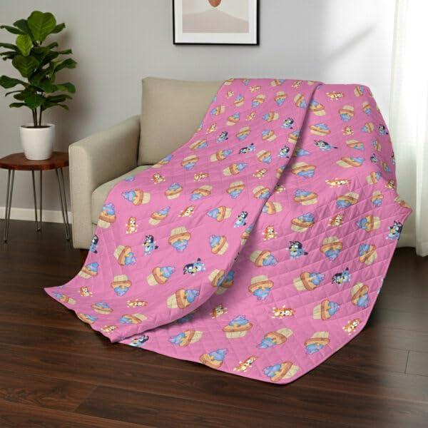 imageNorthwest Bluey Goofing Around Quilted Throw Blanket Official Cartoon Throw Blanket Featuring Bluey for Adults Boys Girls Bed Couch or Playroom 60 x 80 InchesCupcake Stars