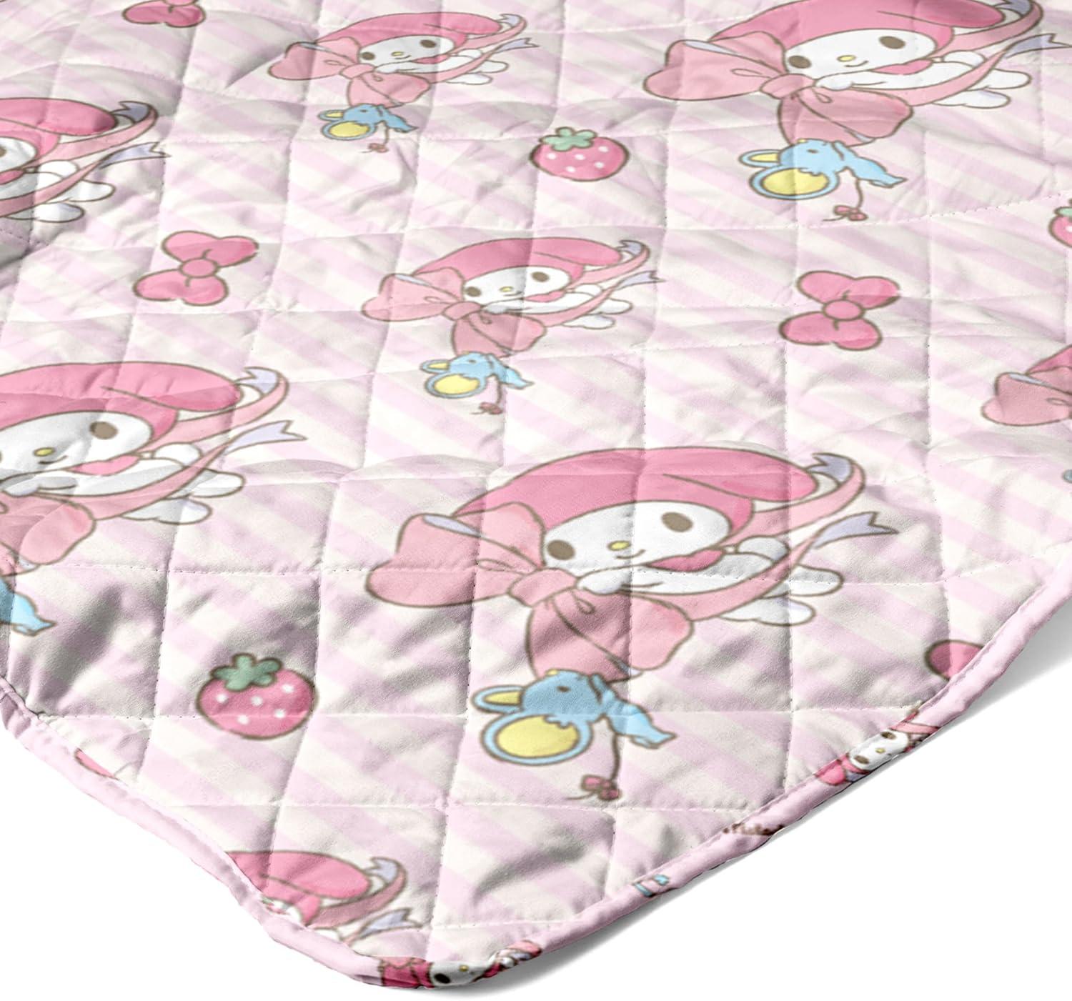 imageNorthwest Bluey Goofing Around Quilted Throw Blanket Official Cartoon Throw Blanket Featuring Bluey for Adults Boys Girls Bed Couch or Playroom 60 x 80 InchesStripes