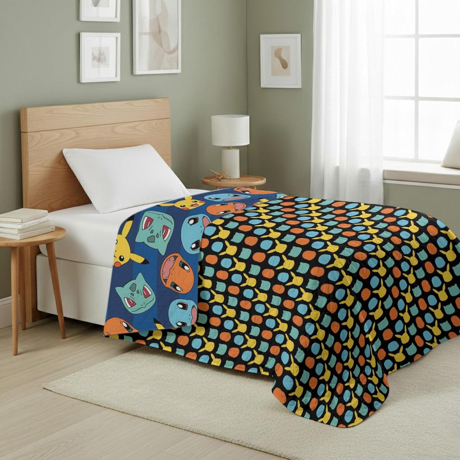 imageNorthwest Bluey Goofing Around Quilted Throw Blanket Official Cartoon Throw Blanket Featuring Bluey for Adults Boys Girls Bed Couch or Playroom 60 x 80 InchesStriped Favorites
