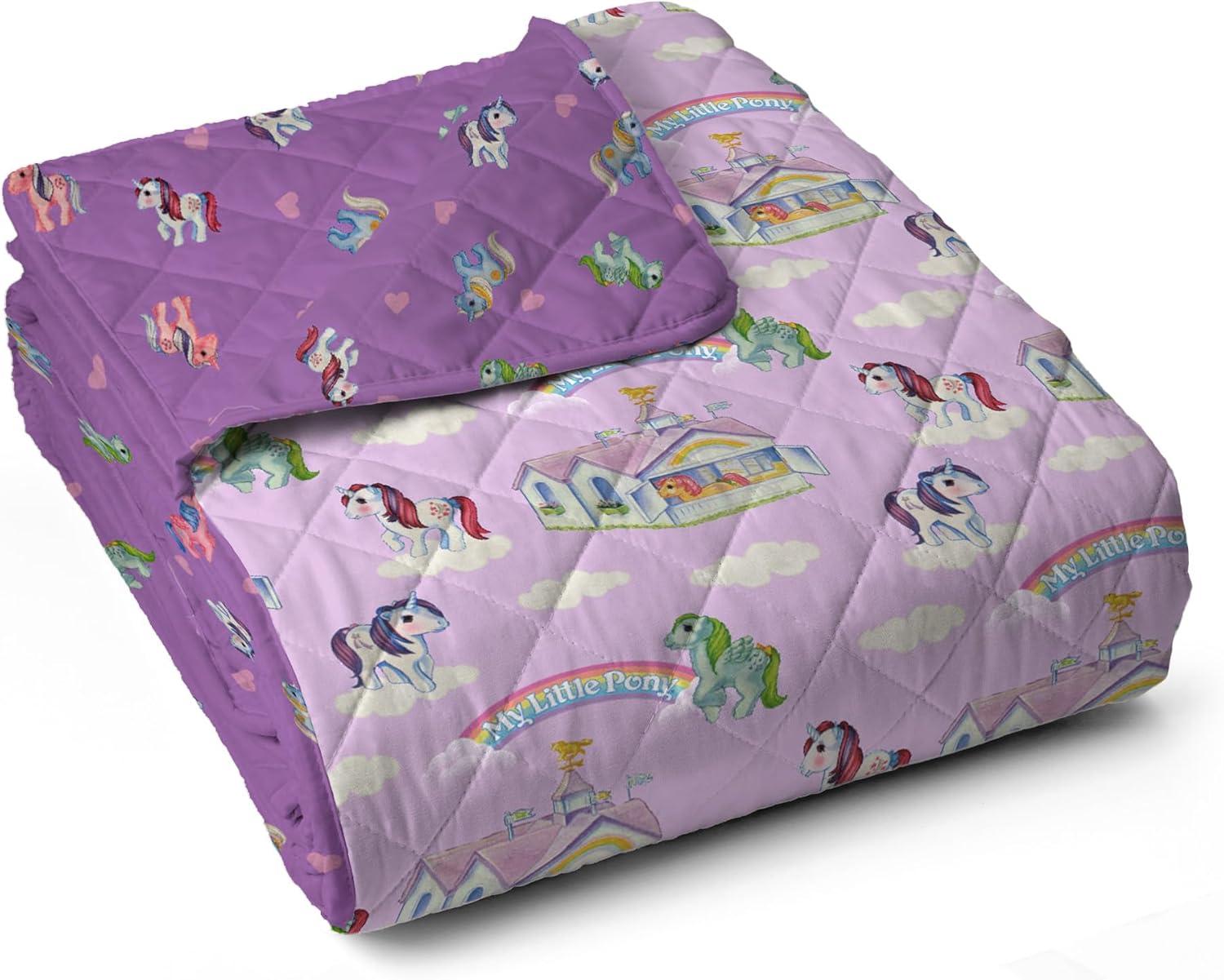 imageNorthwest Bluey Goofing Around Quilted Throw Blanket Official Cartoon Throw Blanket Featuring Bluey for Adults Boys Girls Bed Couch or Playroom 60 x 80 InchesVintage Pony Party