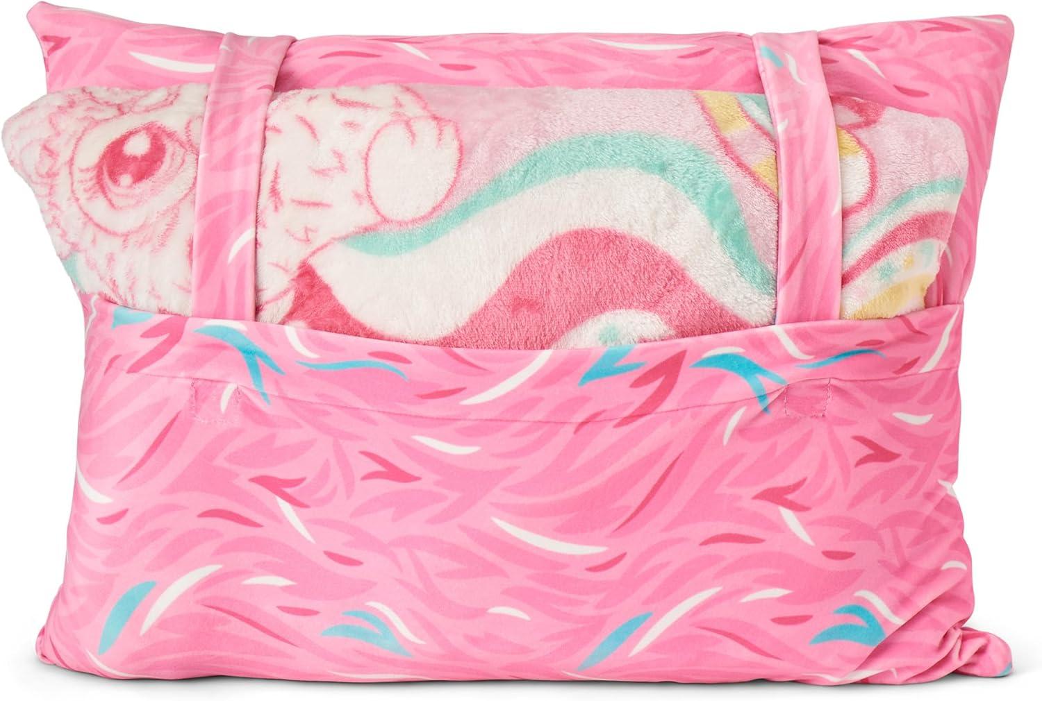imageNorthwest Bluey Party Pups Silk Touch Throw Blanket 50 x 60 Inches with Bluey Plush Pocket Pillow 14 x 20 Inches Comfy amp Cozy Bluey Blanket amp Pillow Set for Boys and GirlsFurby Wavy Pink