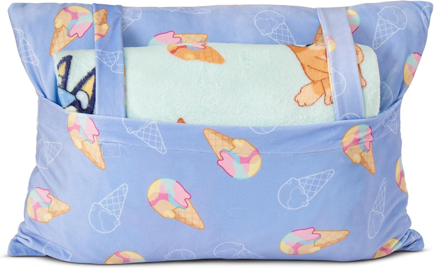 imageNorthwest Bluey Party Pups Silk Touch Throw Blanket 50 x 60 Inches with Bluey Plush Pocket Pillow 14 x 20 Inches Comfy amp Cozy Bluey Blanket amp Pillow Set for Boys and GirlsBluey Bingo Joy
