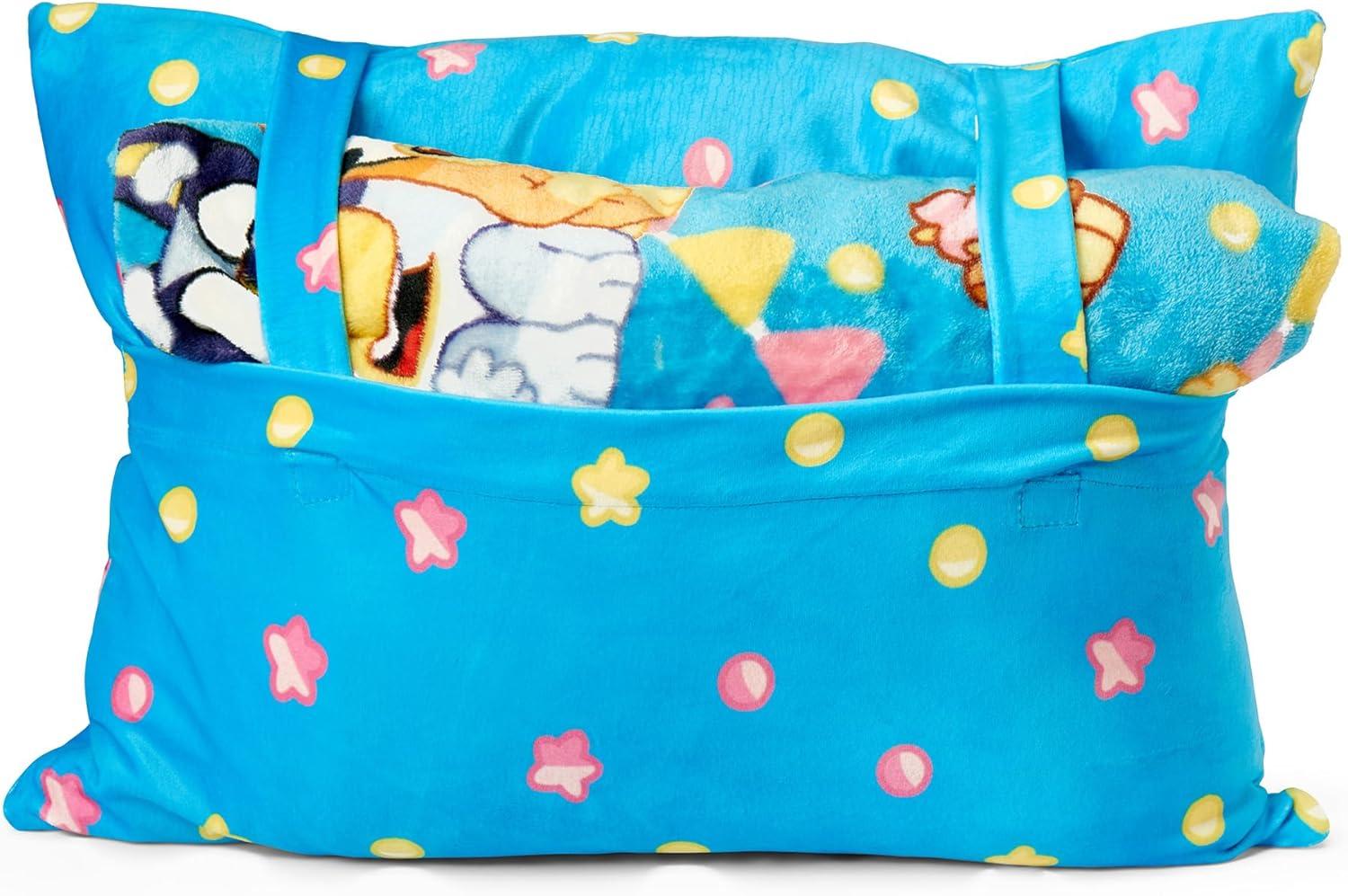 imageNorthwest Bluey Party Pups Silk Touch Throw Blanket 50 x 60 Inches with Bluey Plush Pocket Pillow 14 x 20 Inches Comfy amp Cozy Bluey Blanket amp Pillow Set for Boys and GirlsParty Pups