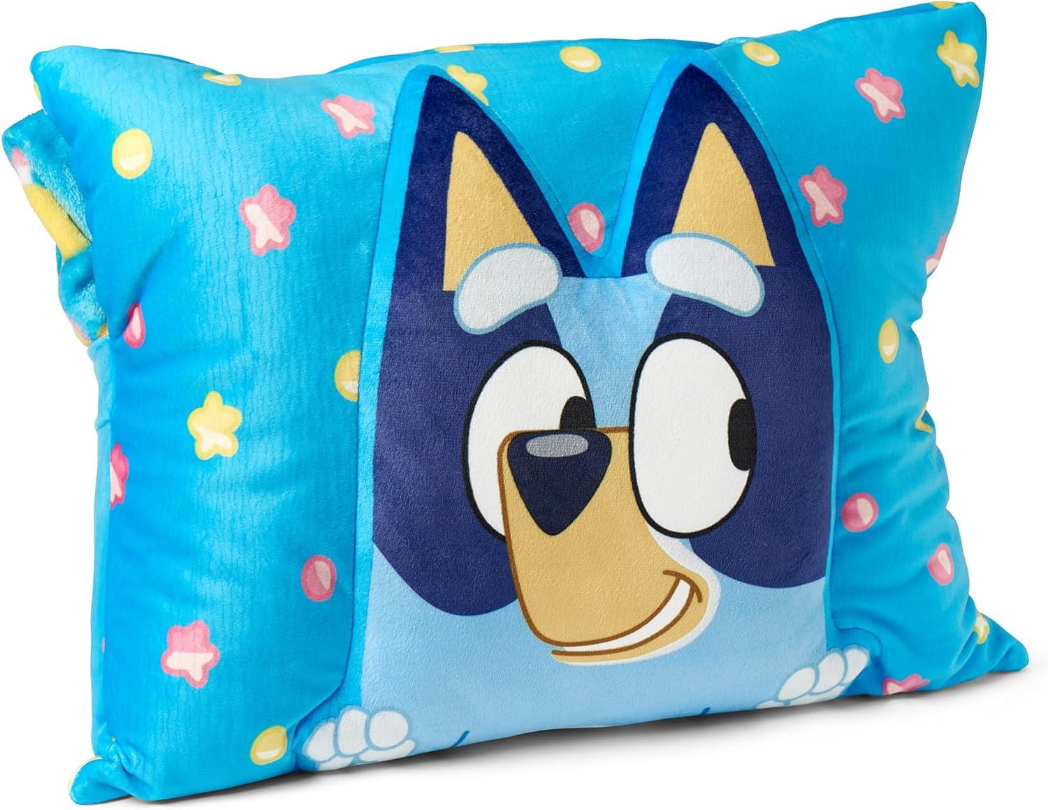 imageNorthwest Bluey Party Pups Silk Touch Throw Blanket 50 x 60 Inches with Bluey Plush Pocket Pillow 14 x 20 Inches Comfy amp Cozy Bluey Blanket amp Pillow Set for Boys and GirlsParty Pups