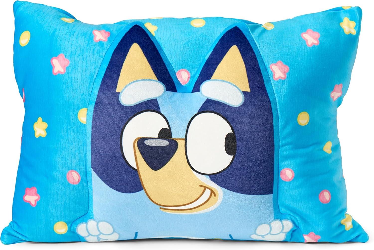 imageNorthwest Bluey Party Pups Silk Touch Throw Blanket 50 x 60 Inches with Bluey Plush Pocket Pillow 14 x 20 Inches Comfy amp Cozy Bluey Blanket amp Pillow Set for Boys and GirlsParty Pups