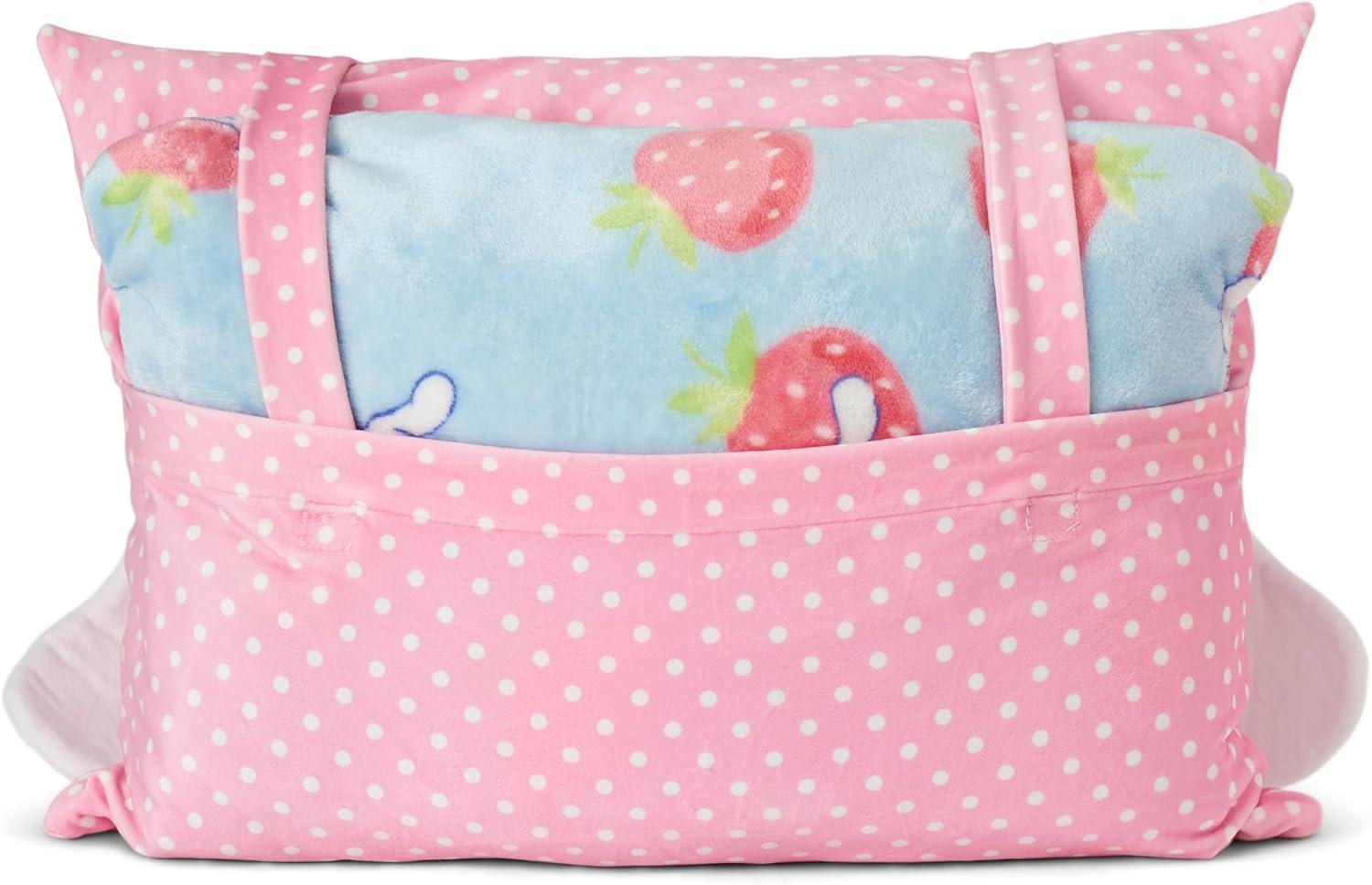 imageNorthwest Bluey Party Pups Silk Touch Throw Blanket 50 x 60 Inches with Bluey Plush Pocket Pillow 14 x 20 Inches Comfy amp Cozy Bluey Blanket amp Pillow Set for Boys and GirlsCinnamoroll Strawberry Delight