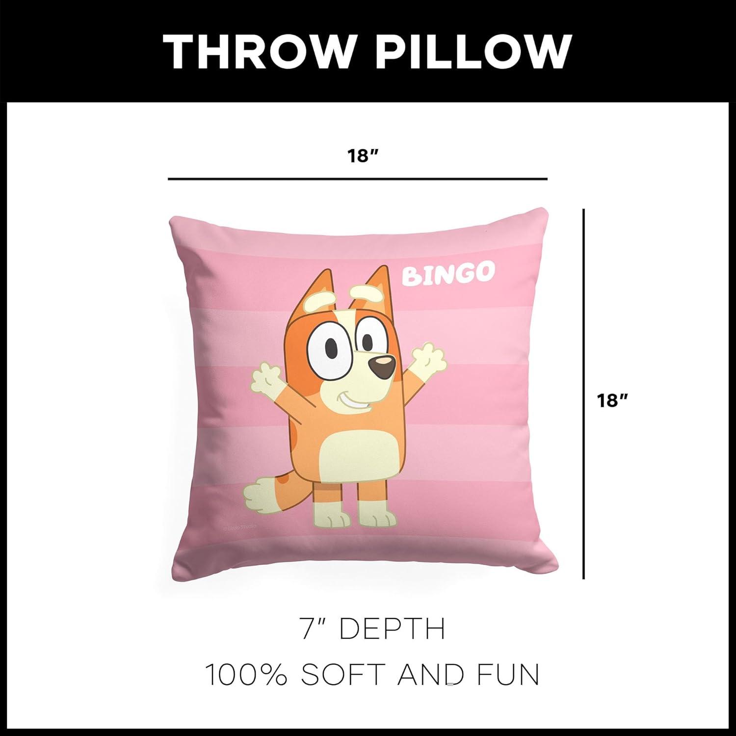 imageNorthwest Bluey Pillow 18 x 18 Roll Call BingoRoll Call Bingo