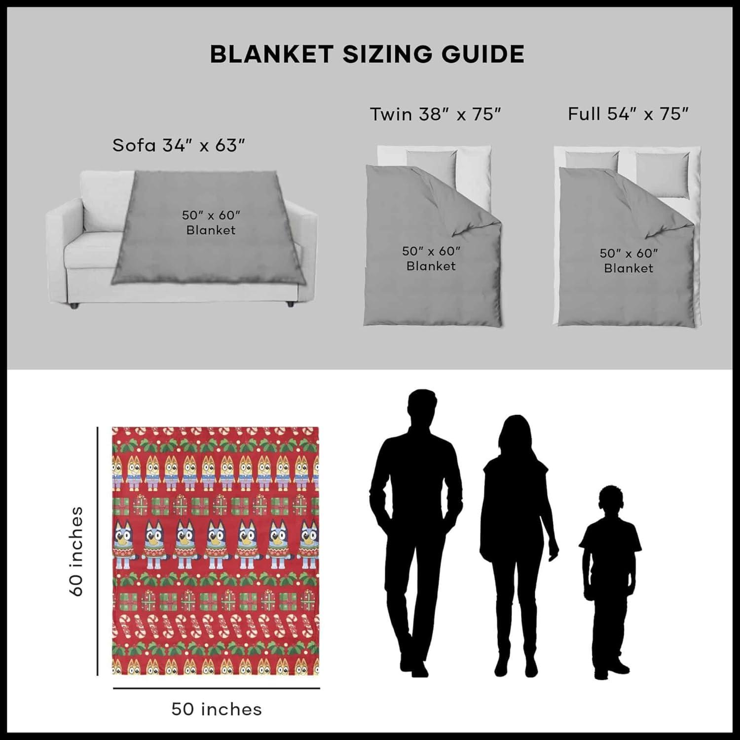 imageNorthwest Bluey Silk Touch Sherpa Throw Blanket 50 x 60 Family ChristmasChristmas Sweater
