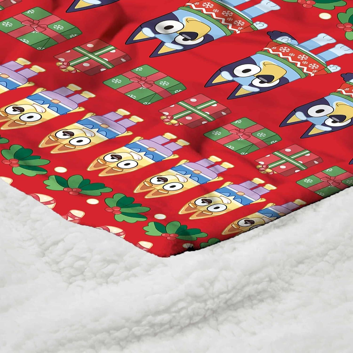 imageNorthwest Bluey Silk Touch Sherpa Throw Blanket 50 x 60 Family ChristmasChristmas Sweater