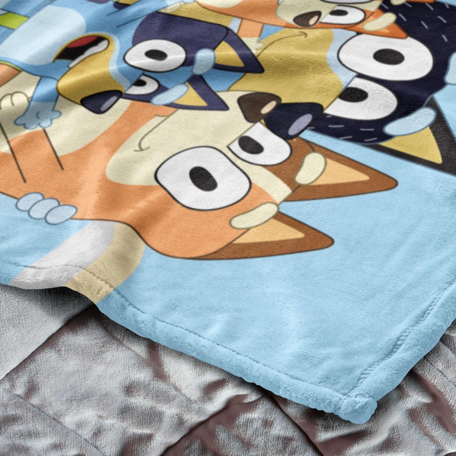 imageNorthwest Bluey Silk Touch Throw Blanket 50 x 60 Roll Call BanditHeeler Family