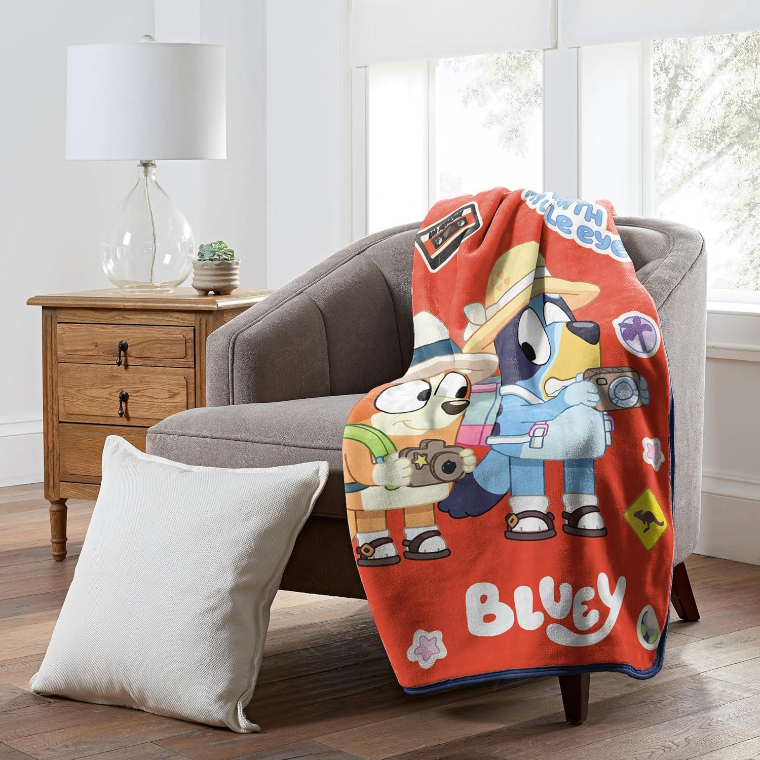 imageNorthwest Bluey Silk Touch Throw Blanket 50 x 60 Roll Call BanditRoad Trip
