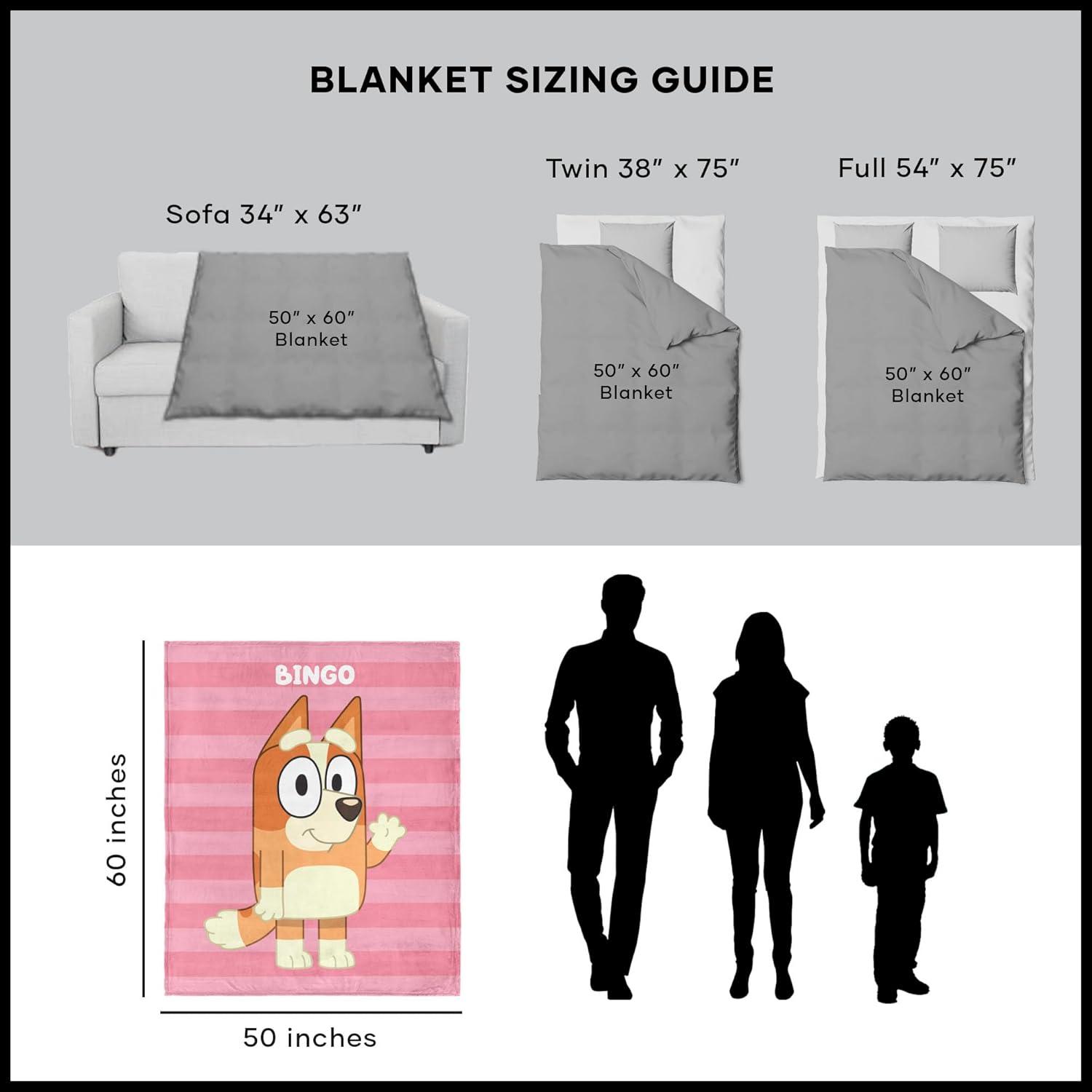 imageNorthwest Bluey Silk Touch Throw Blanket 50 x 60 Roll Call BanditRoll Call Bingo