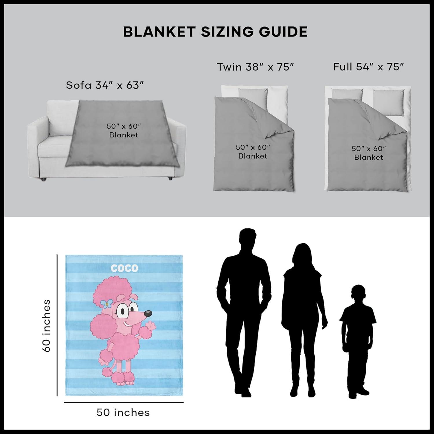 imageNorthwest Bluey Silk Touch Throw Blanket 50 x 60 Roll Call BanditRoll Call Coco