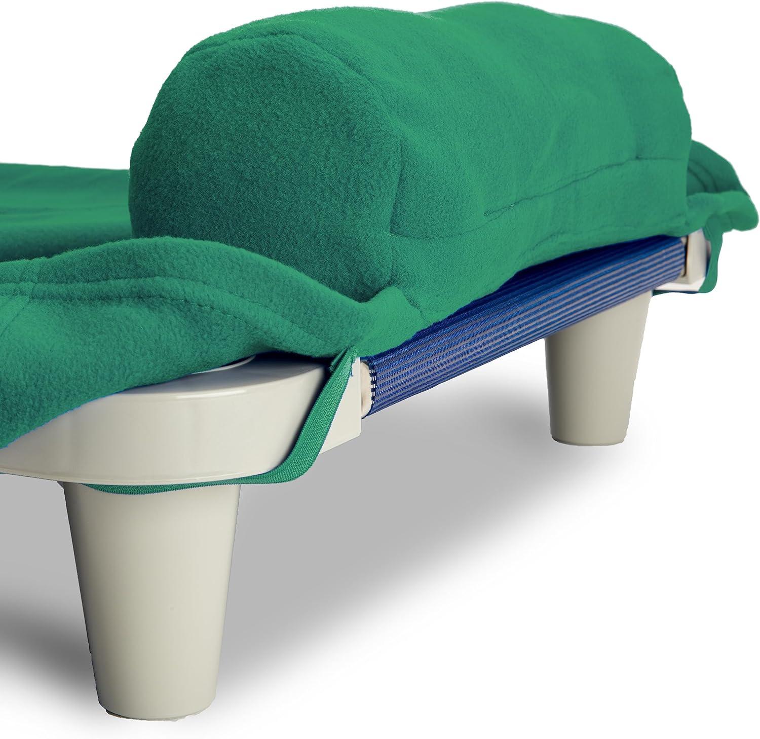 imageROLLEE POLLEE Nap Sac Roll Up Napping Blanket with Attached Pillow for PreschoolDaycare Super Soft with Elastic Straps Fits Most Mats and CotsGreen