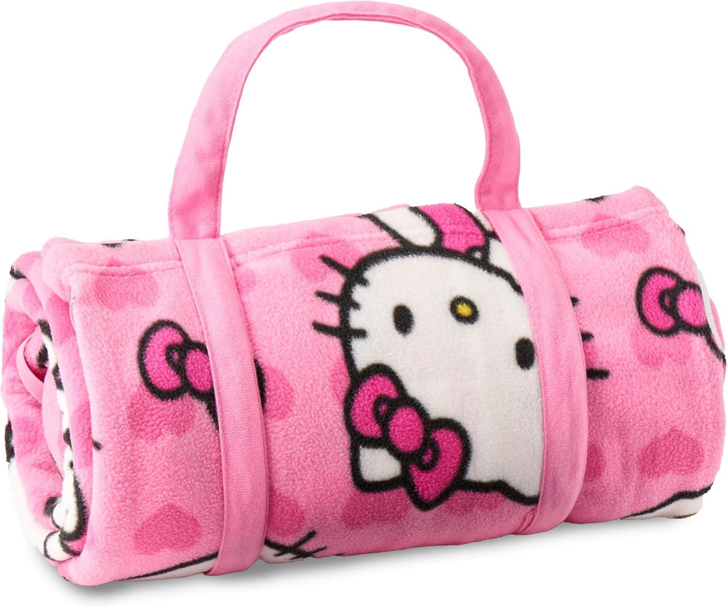 imageROLLEE POLLEE Nap Sac Roll Up Napping Blanket with Attached Pillow for PreschoolDaycare Super Soft with Elastic Straps Fits Most Mats and CotsI Love Pink