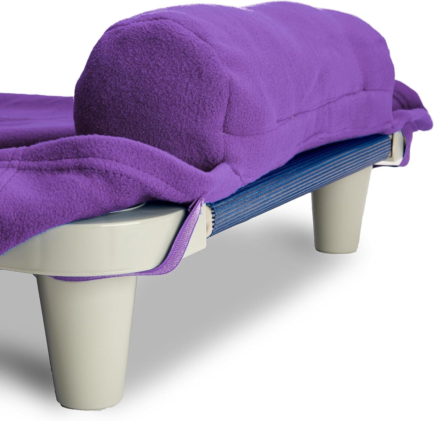 imageROLLEE POLLEE Nap Sac Roll Up Napping Blanket with Attached Pillow for PreschoolDaycare Super Soft with Elastic Straps Fits Most Mats and CotsPurple