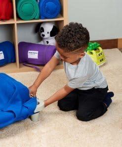 imageROLLEE POLLEE Nap Sac Roll Up Napping Blanket with Attached Pillow for PreschoolDaycare Super Soft with Elastic Straps Fits Most Mats and CotsRoyal Blue