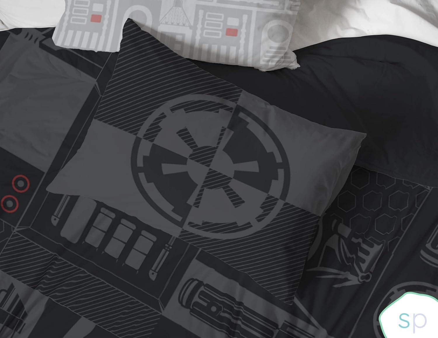 imageSaturday Park Bluey and Bingo Rainbow Clouds Full Bed Set 7 Piece 100 Organic Cotton Bedding with Duvet Cover and Sheets GOTS amp OekoTEX CertifiedBlack Star Wars