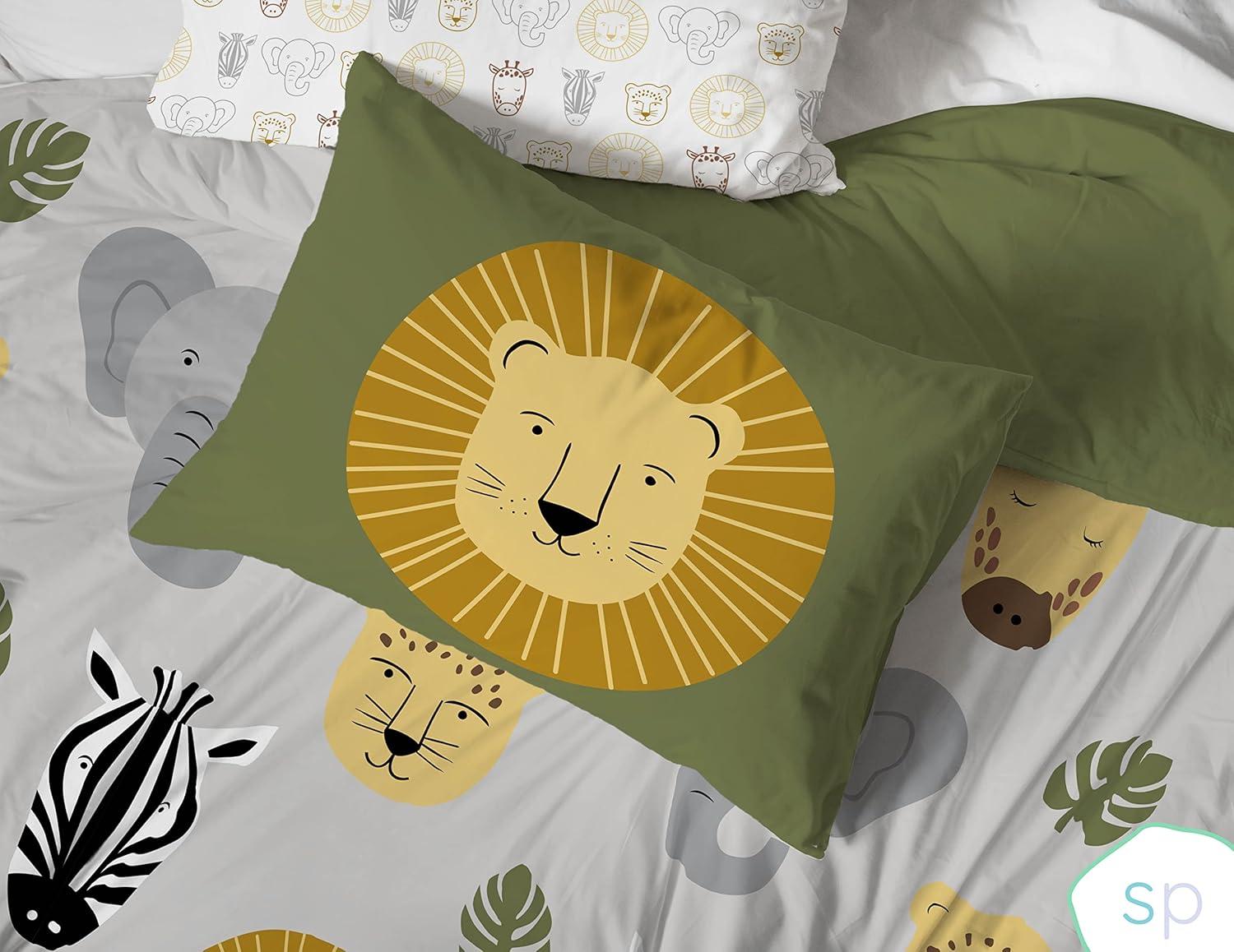imageSaturday Park Bluey and Bingo Rainbow Clouds Full Bed Set 7 Piece 100 Organic Cotton Bedding with Duvet Cover and Sheets GOTS amp OekoTEX CertifiedGrey Safari