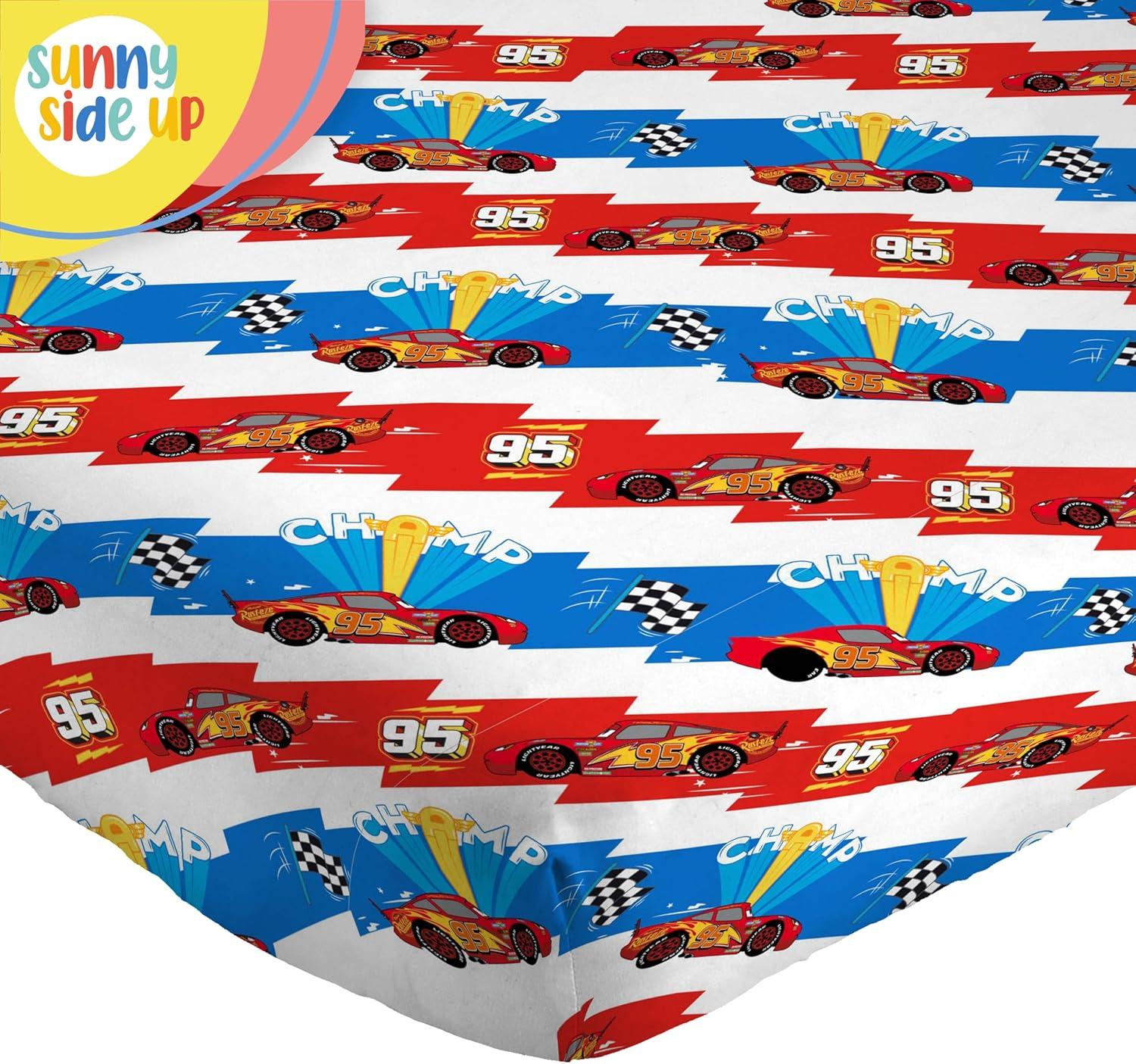imageSunny Side Up Bluey amp Friends Full Sheet Set 4 Piece Kids Bedding Set Includes Pillow Cover Super Soft Microfiber SheetsMulti Cars