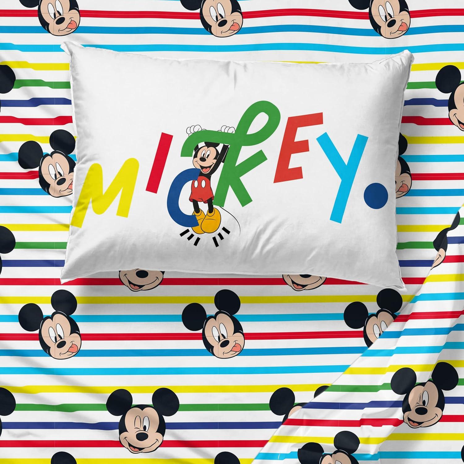 imageSunny Side Up Bluey amp Friends Full Sheet Set 4 Piece Kids Bedding Set Includes Pillow Cover Super Soft Microfiber SheetsMulti Mickey Mouse