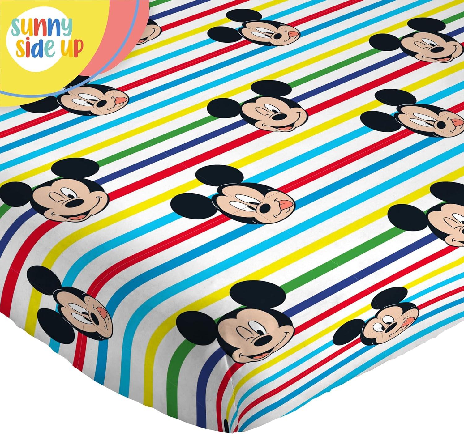 imageSunny Side Up Bluey amp Friends Full Sheet Set 4 Piece Kids Bedding Set Includes Pillow Cover Super Soft Microfiber SheetsMulti Mickey Mouse