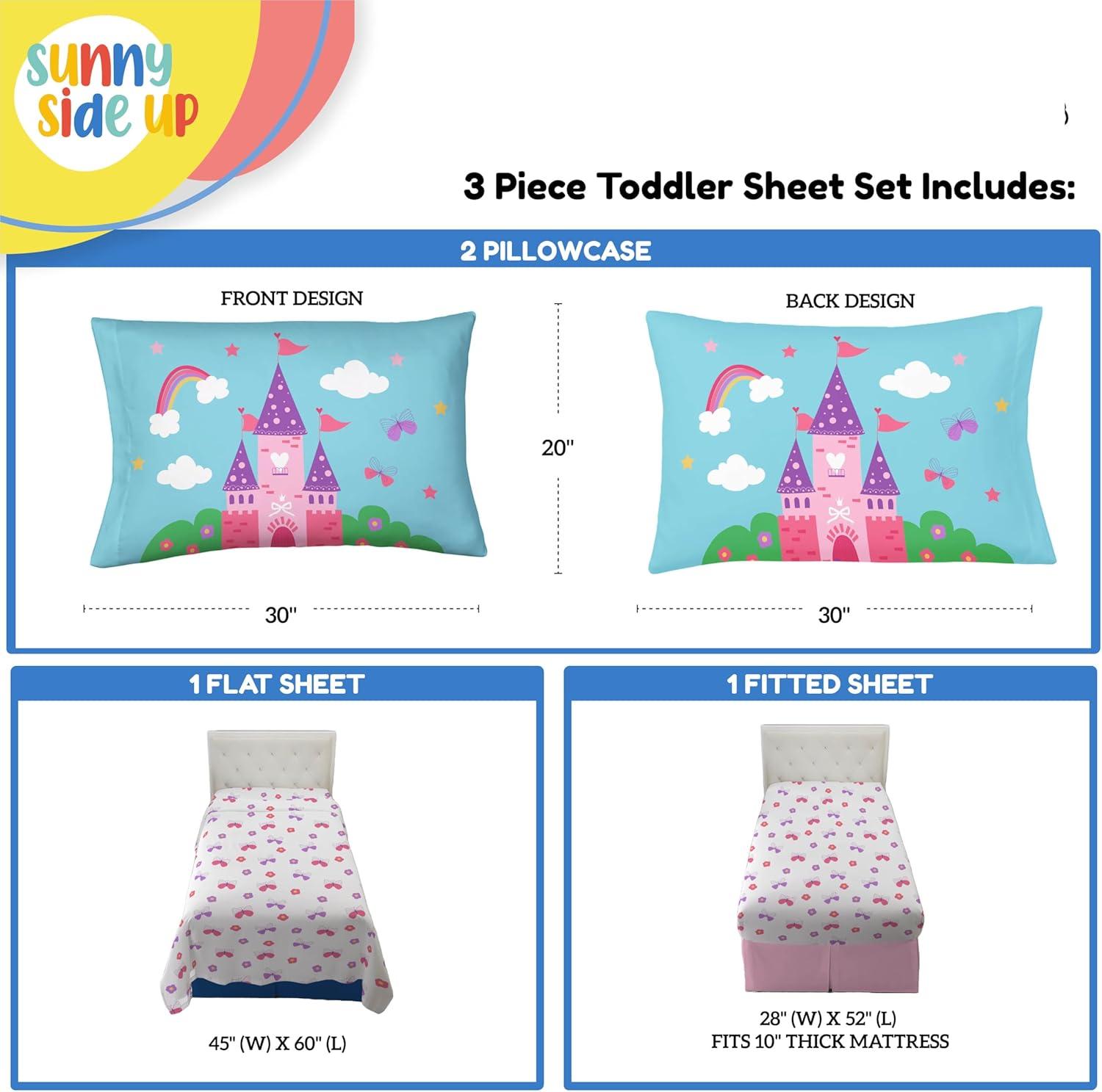 imageSunny Side Up Bluey amp Friends Full Sheet Set 4 Piece Kids Bedding Set Includes Pillow Cover Super Soft Microfiber SheetsWhite Magic Castle