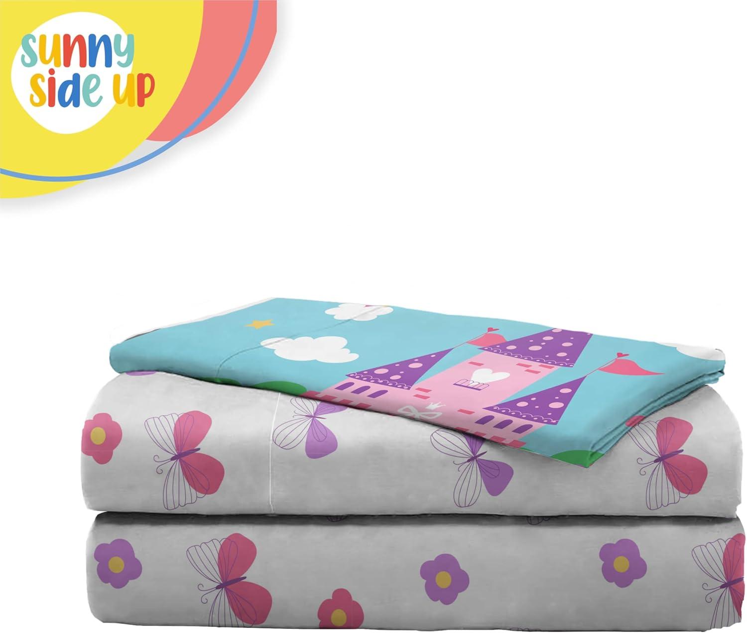 imageSunny Side Up Bluey amp Friends Full Sheet Set 4 Piece Kids Bedding Set Includes Pillow Cover Super Soft Microfiber SheetsWhite Magic Castle