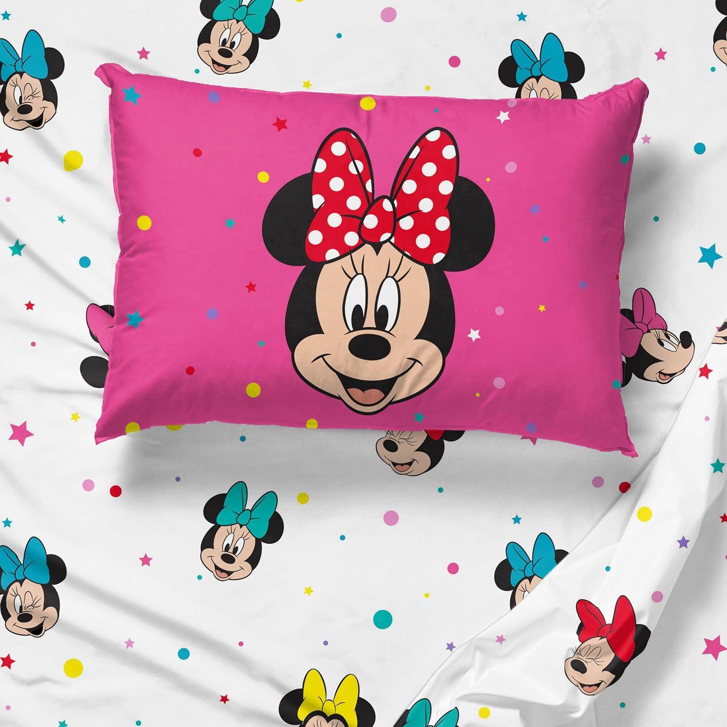 imageSunny Side Up Bluey amp Friends Full Sheet Set 4 Piece Kids Bedding Set Includes Pillow Cover Super Soft Microfiber SheetsWhite Minnie Mouse