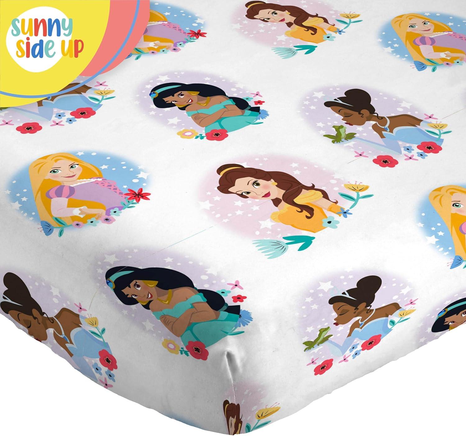 imageSunny Side Up Bluey amp Friends Full Sheet Set 4 Piece Kids Bedding Set Includes Pillow Cover Super Soft Microfiber SheetsWhite Princess