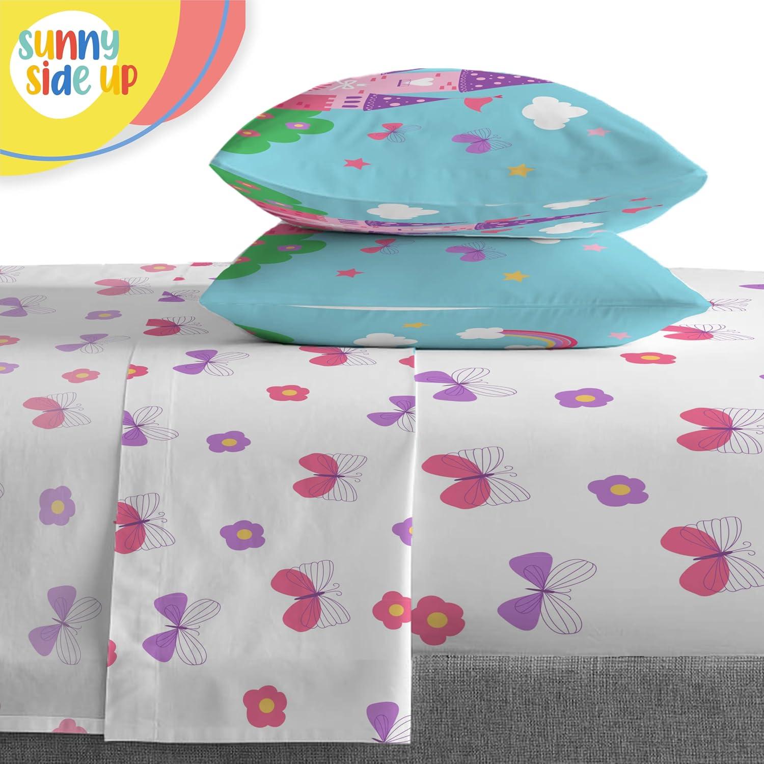 imageSunny Side Up Bluey amp Friends Toddler Comforter Set 4 Piece Preschool Bedding Includes Comforter Sheets amp Pillow Cover Super Soft Microfiber Bed SetMulti Magic Castle