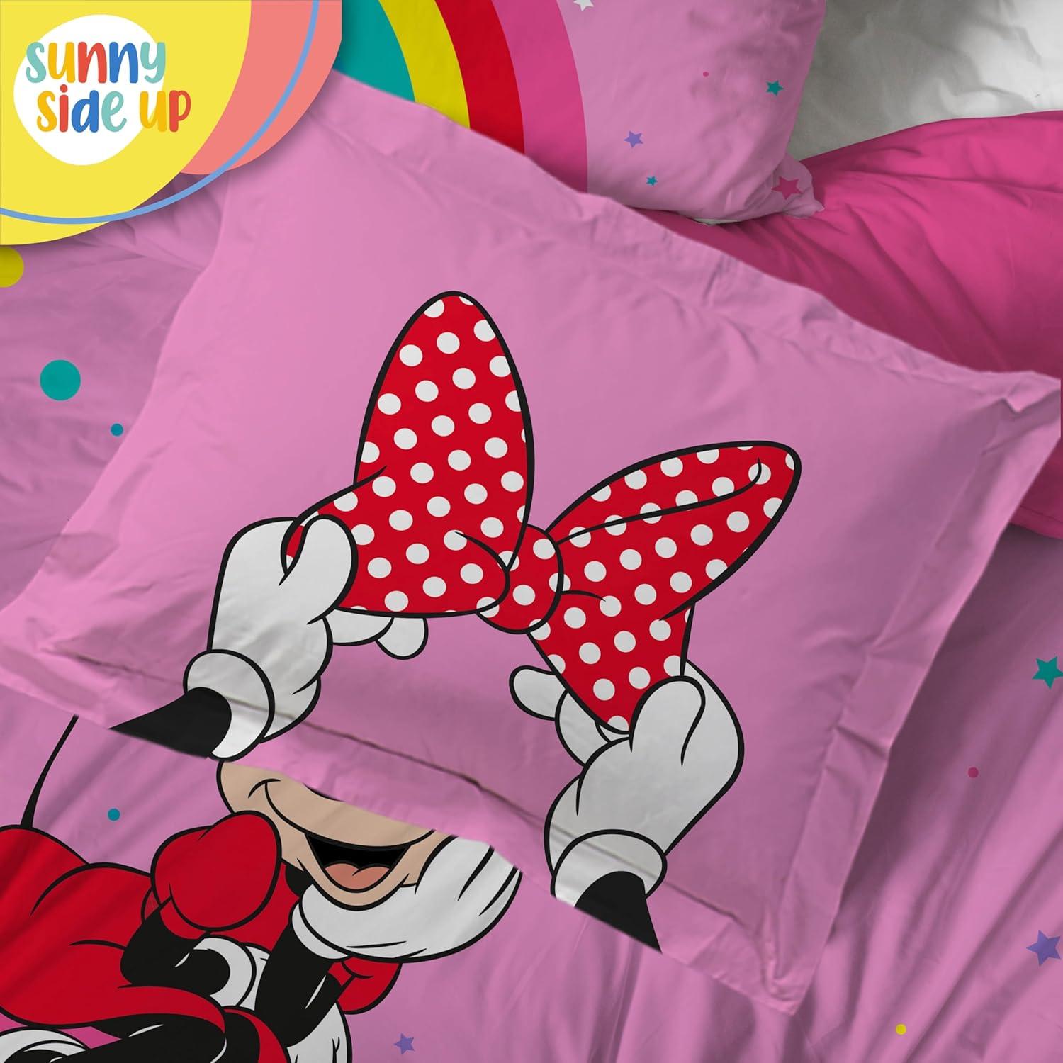 imageSunny Side Up Bluey amp Friends Toddler Comforter Set 4 Piece Preschool Bedding Includes Comforter Sheets amp Pillow Cover Super Soft Microfiber Bed SetPink Minnie Mouse