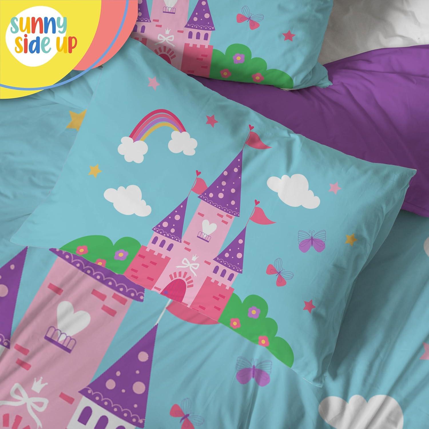 imageSunny Side Up Bluey amp Friends Toddler Comforter Set 4 Piece Preschool Bedding Includes Comforter Sheets amp Pillow Cover Super Soft Microfiber Bed SetMulti Magic Castle